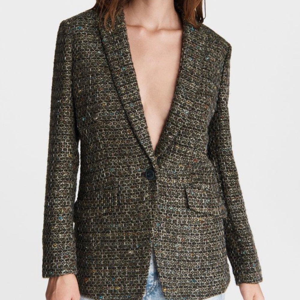 Rag &  Bone - NEW! Margot Linton Wool Blazer Boyfriend Fit Blazer